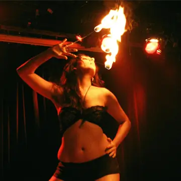 Adult Themed Halloween Party for Swingers Fire Performer